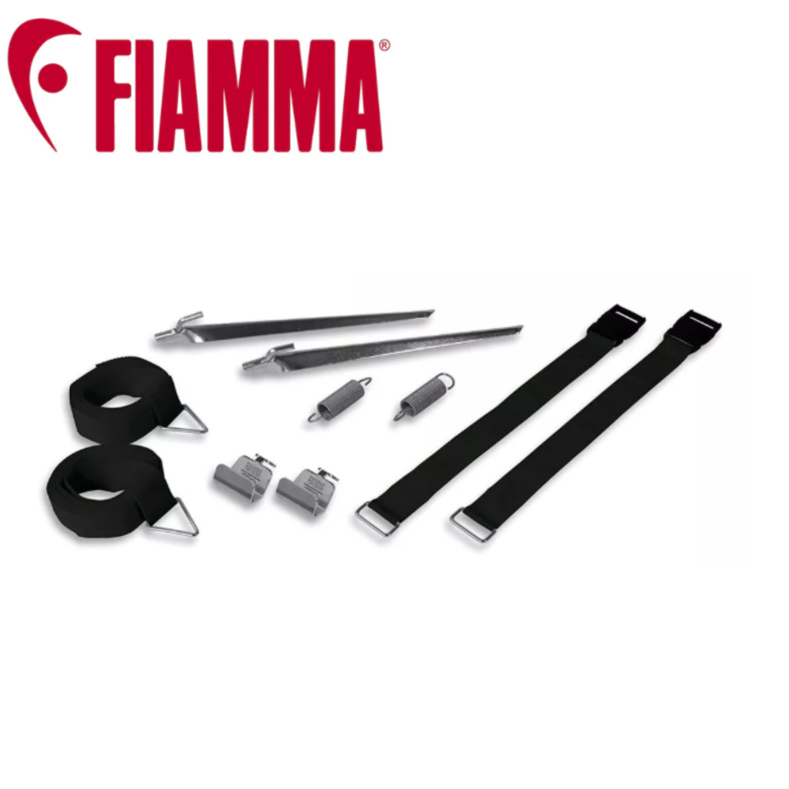 CARAVAN/MOTORHOME FIAMMA TIE DOWN S KIT CARAVANSTORE BLACK 98655-638