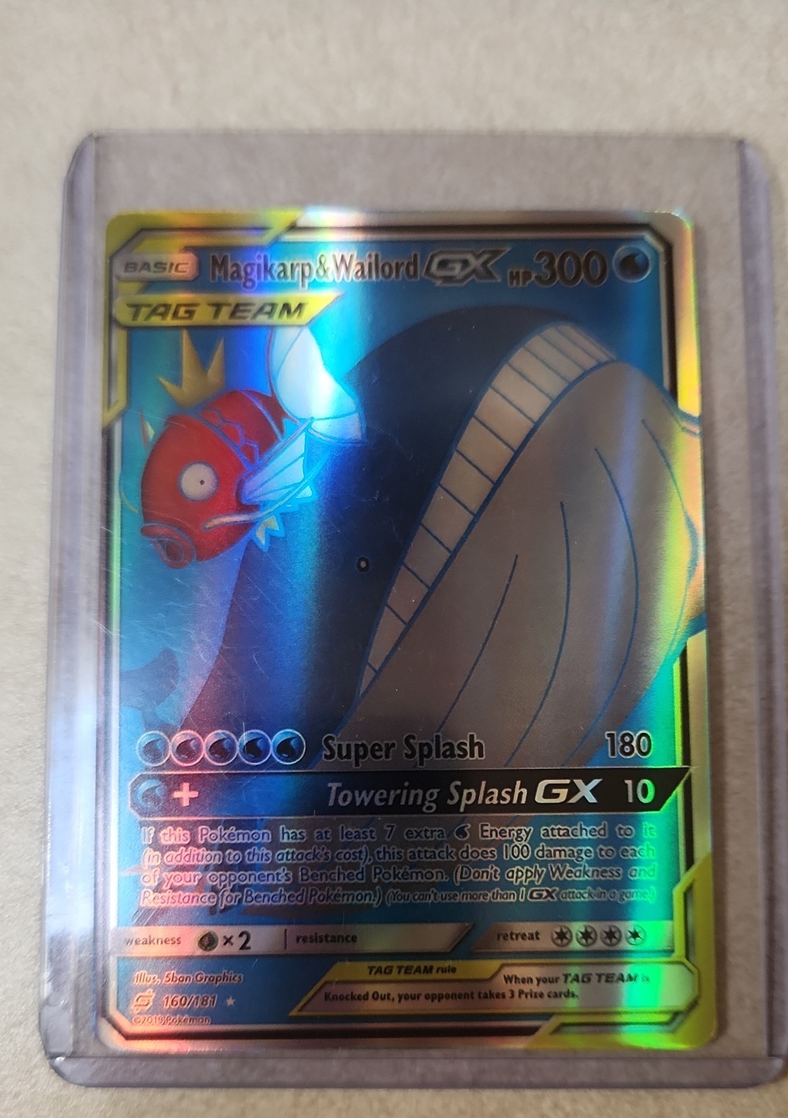 Magikarp & Wailord GX (Full Art) 160/181 Sm-Team Up Holo