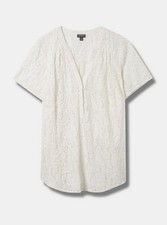  35 Size 6 Torrid Harper Lace Short Sleeve Blouse
