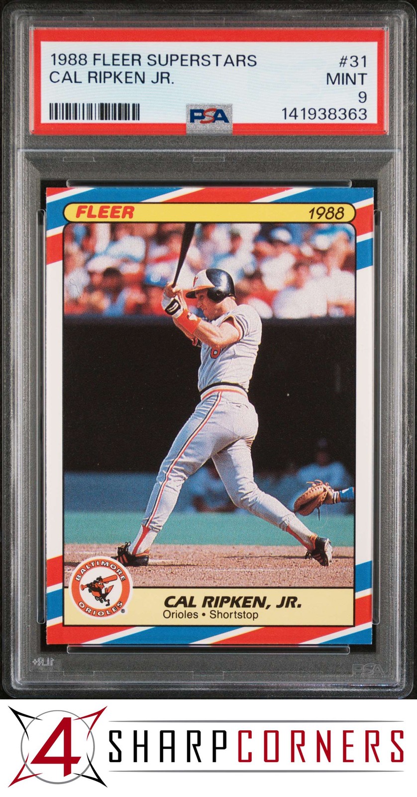 1988 FLEER SUPERSTARS #31 CAL RIPKEN JR. ORIOLES HOF PSA 9