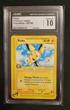 Pokémon Pichu Expedition Base Set 58/165 Rare CGC Gem Mint 10 2002 English on eBay