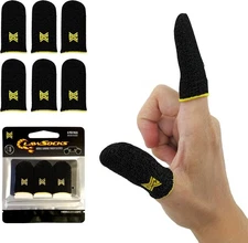 6 Pack Mobile Gaming Finger Sleeves Carbon Fiber Touch Screen Control
