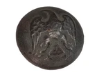 EXCAVATED CONFEDERATE DROOP WING OFFICERS COAT BUTTON RECOVERED GRAND ECORE