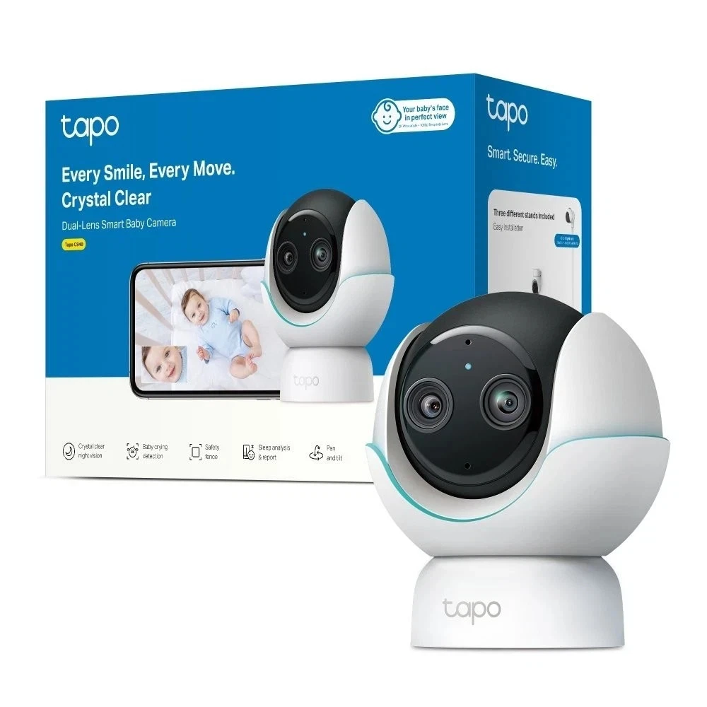 TAPO C840 Baby Camera 2K 4MP Smart Dual Lens 2-way Audio Night Vision - White
Opens in a new window