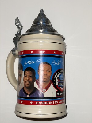 2009 NFL Football HOF Limited Edition BEER STEIN MUG Woodson McDaniel Bob Hayes