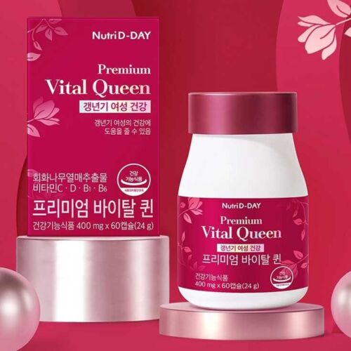 Nutri D Day Vital Queen Ménopausal Nutrients 400 mg x 60 capsules - Photo 1 sur 5