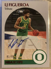 LJ Figueroa Oregon Basketball Autograph Panini Auto Rookie Card St John’s /99 RC