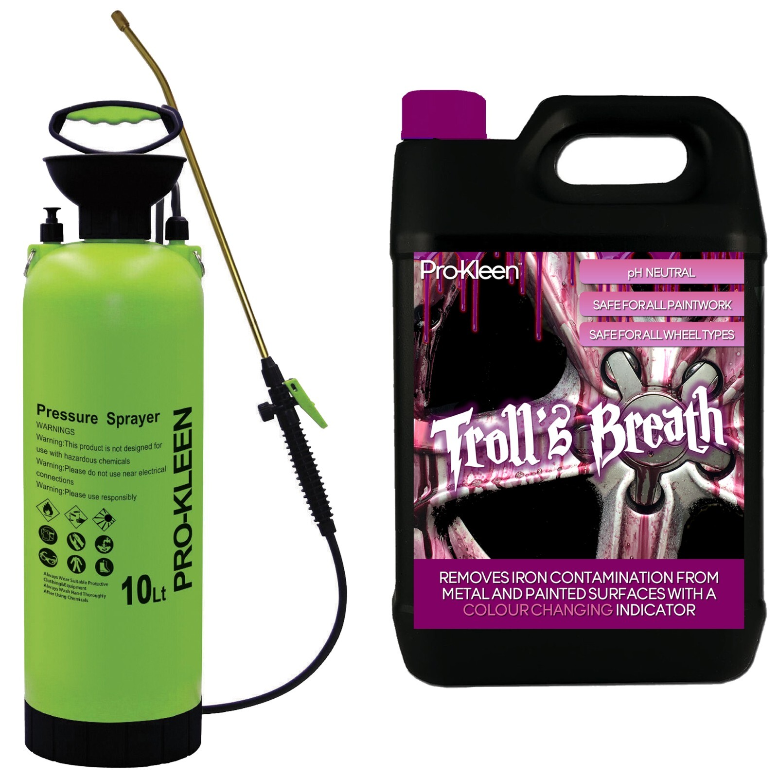 ProKleen Trolls Breath Iron Contamination Remover Alloy 5L & 10L Pump Sprayer