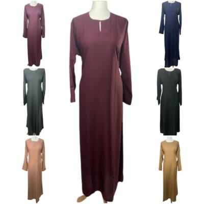 Ladies Nida Abaya Jilbab Jubba Jabba Dress Thobe Black Coloured Maxi Women  | eBay