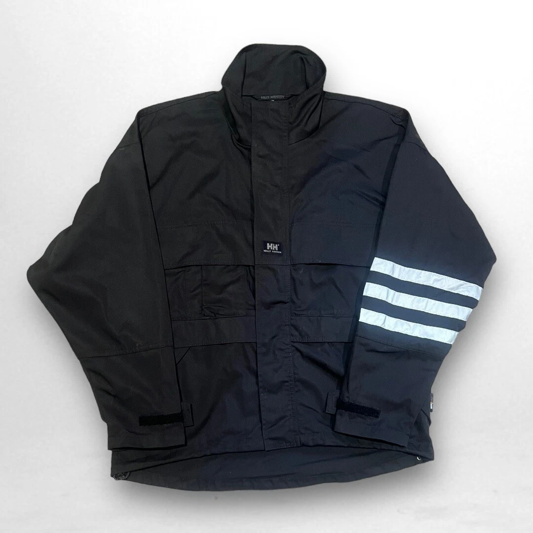 Mens Black Helly Hansen Workwear Bomber Jacket Size Large L E7