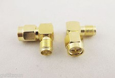 100pcs Adapter SMA Male Plug To RP-SMA Female Right Angle 90  RF Coax Connector