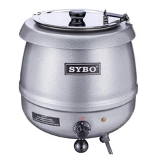 SYBO Stainless Steel Soup Kettle with Hinged Lid and Insert Pot, 10.5 Quart