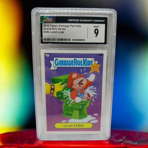 2012 Topps Garbage Pail Kids Brand New Series 1 Green Lewd Luigi #45b CGC 9 Mint