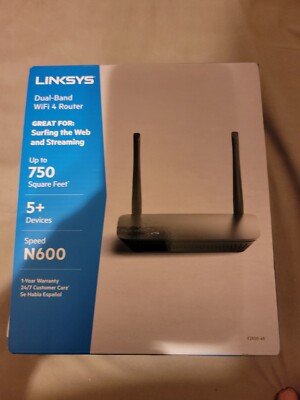 Linksys E2500-4B 600 Mbps 4 Port 1000 Mbps Wireless Router 745883778744 ...