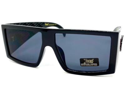 Men's Motorcycle Biker Hardcore Gangster Locs SUNGLASSES Large Red