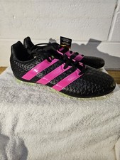 Adidas Ace 16.4 FxG J AF5036 Soccer Cleats Size 4 Black/Shock Pink