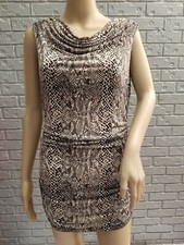 Michael Kors Bare Snakeskin Python Print Mini Dress Size Medium Strap Back