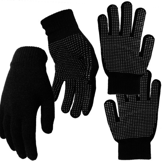 Men Magic Fingerless Glove Work Glove One Size Winter Warm Glove Black
