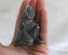 Estate Unusual Old Alaskan Intuit Carved 1920s Figure Fetish Stone 