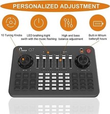 PIXCO Q7 Live Sound Card effects and voice changer Sound Mixer Board