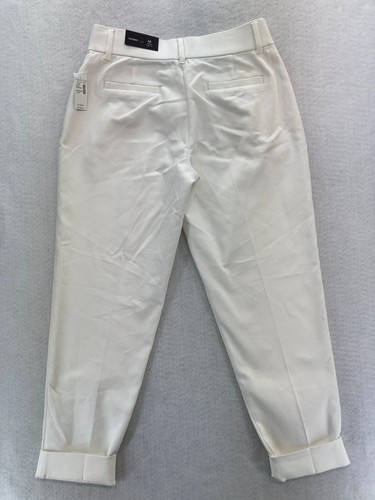 Maurices Dress Pants Women's Medium Long White Stretch Fabric Tapered High Rise - Picture 14 of 14