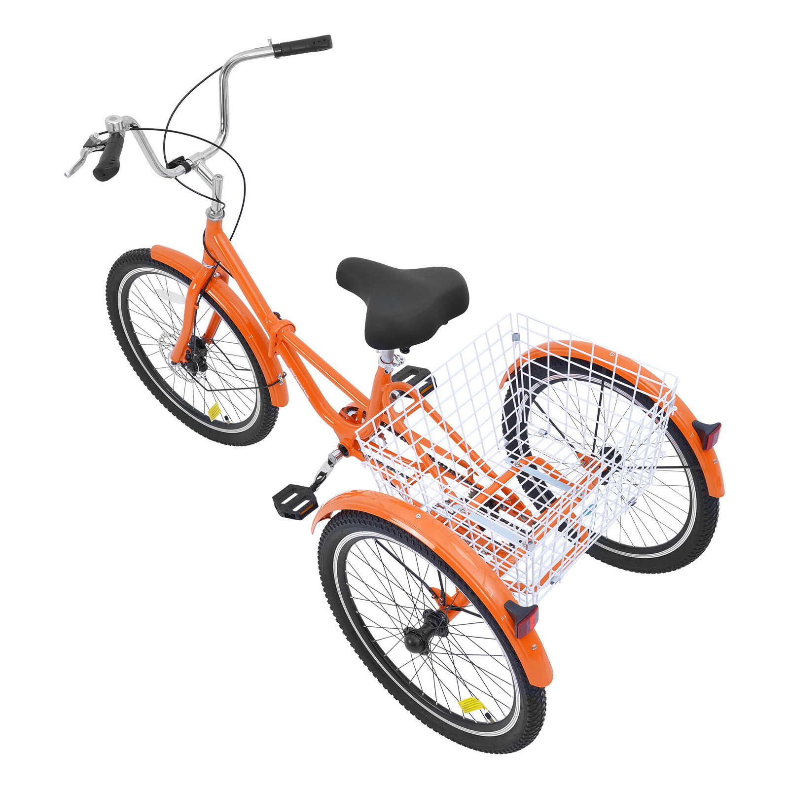 Foldable Adult Tricycle 20" 1-Speed Adult Trike Aluminum Alloy w/ Basket