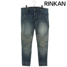 Balmain UH05106 5106Z170 bellows biker denim pants men's 34 Used