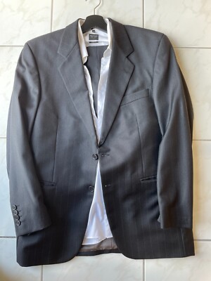 Roy Robson Sakko Anzug Jacke Hose Schwarz Gr. 48-50 Weißes Hemd Herren Party