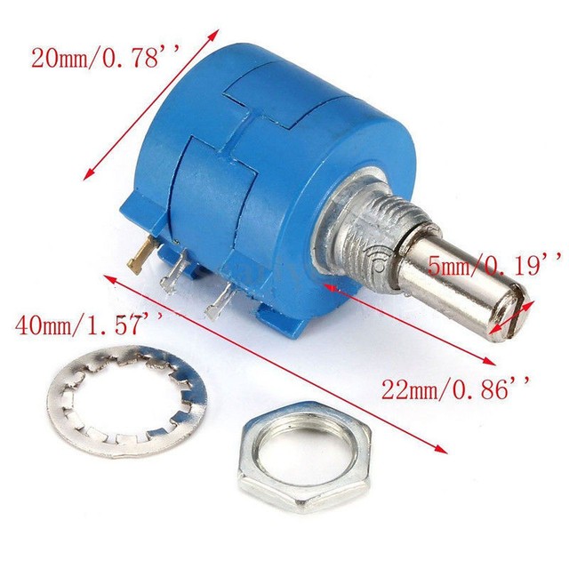 10 Pcs 25 Turn Bourns Potentiometer 100R Multiturn preset Fine Adjust 10mm CU43 