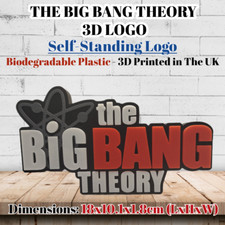 Decorative THE BIG BANG THEORY Self Standing 3D Logo Display For Desks Shelves
