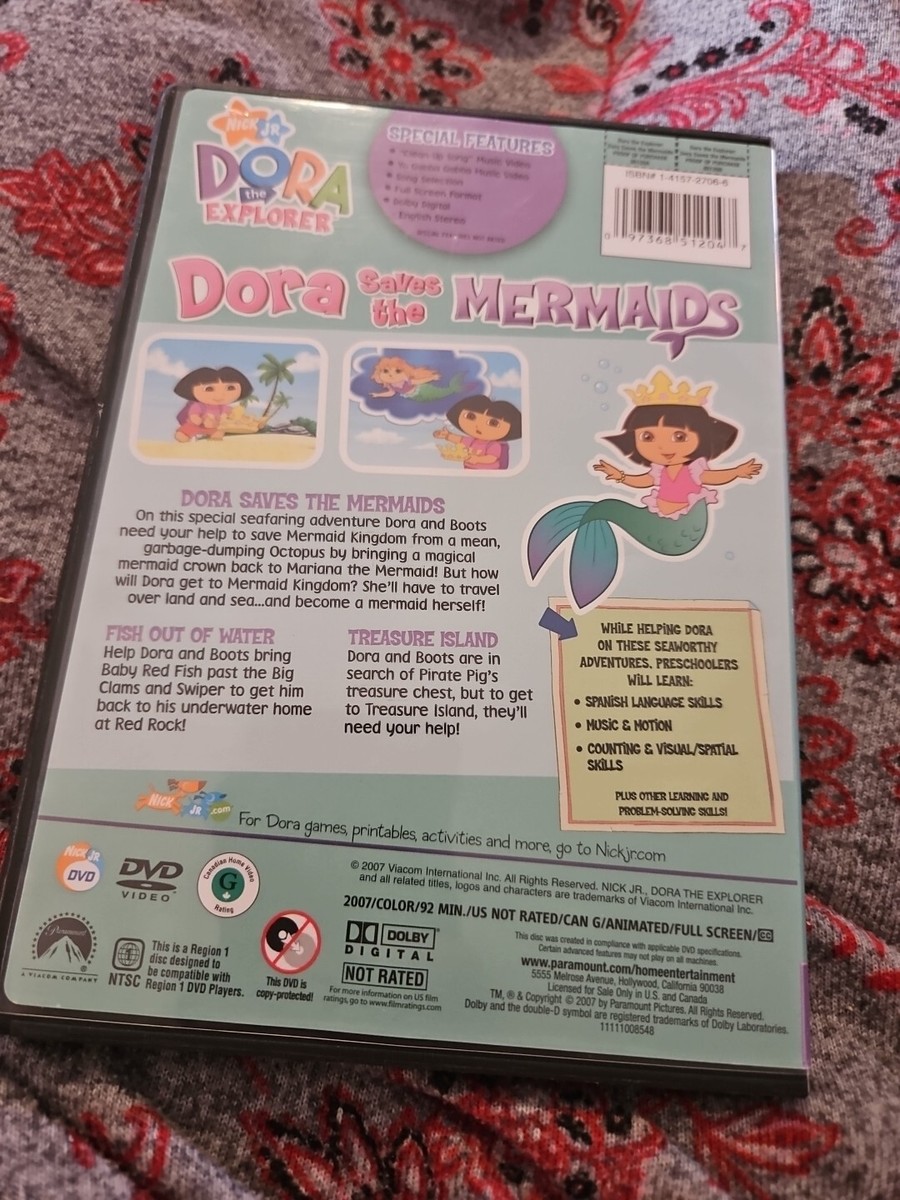 Dora the Explorer - Dora Saves the Mermaids (DVD, 2007) NICK JR