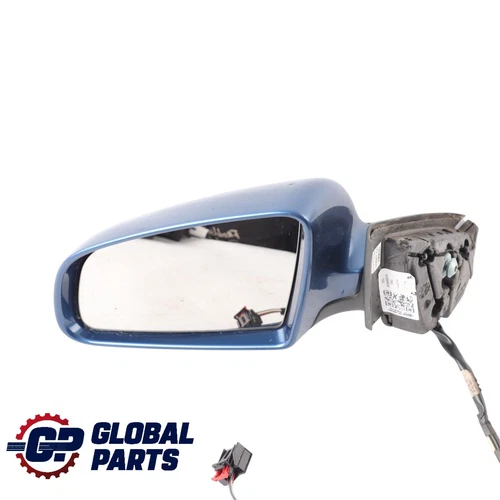 Audi A3 8P Mirror Wing Left N/S Door Outer View Mauritiusblau Perleffekt - Z5C