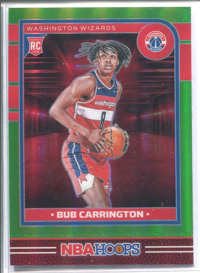 2024-25 PANINI HOOPS RC #244 BUB CARRINGTON LIME GREEN PRIZM PREMIUM /149