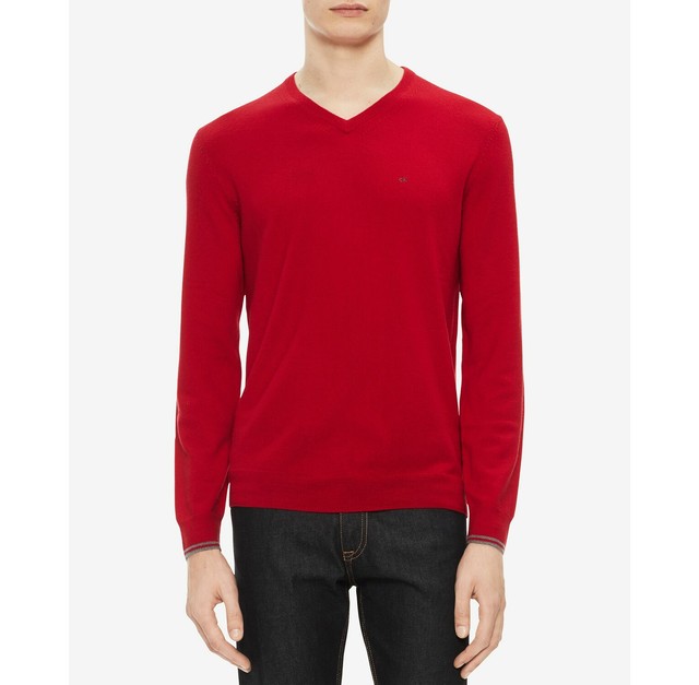 calvin klein v neck long sleeve