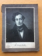 Vintage 1930s Lieder ohne Worte Piano Sheet Music Book, Mendelssohn, Bosworth Ed