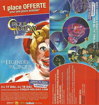 FLYER PLV - CIRCUS HOLIDAY: 2016 CIRCUS CLOWN TOUR, ACROBATS, MAGICIAN WHEEL