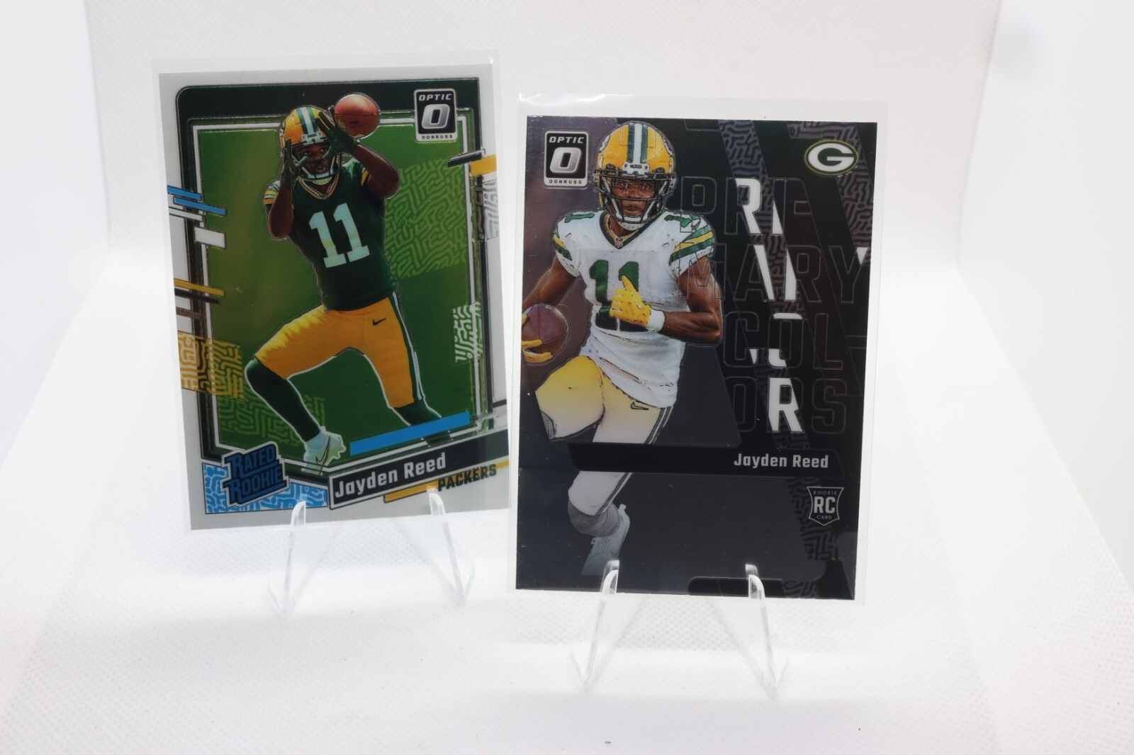 2023 Panini Donruss Optic Jayden Reed RC Primary Colors Rookie #12 Packers