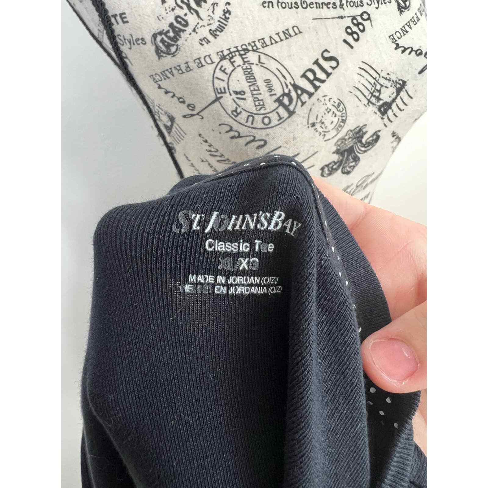 St. John's Bay Classic Tee Basic Black Long sleev… - image 3