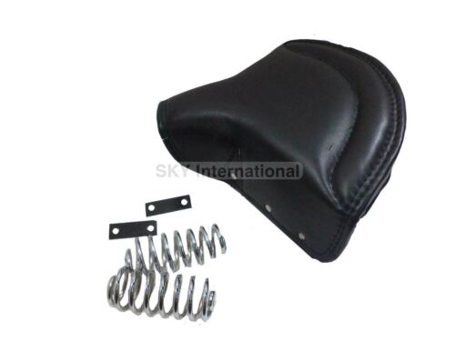 Front & Rear Saddle Seats Customized Black Leather For Standard BSA Triumph - Picture 1 of 3