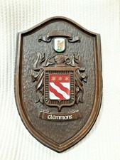 Clemmons Coat of Arms Wall Plaque Vintage Scottish Clan