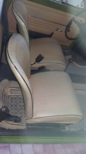 Fiat 126 1°s COMPLETE SEAT COVERS CUSTOM LINE CELESTIAL and WHITE - Picture 4 of 17
