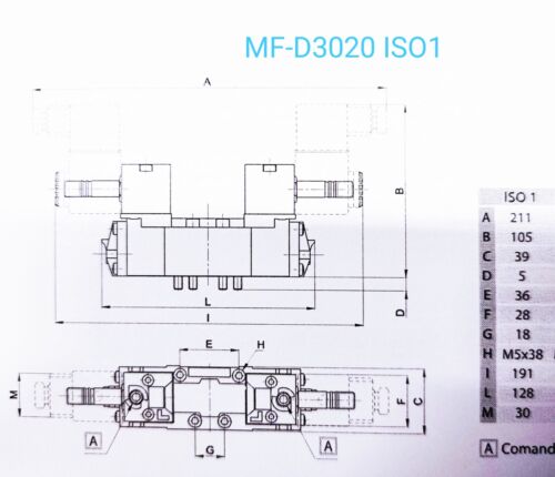 ELETTROVALVOLA MF-D3020 ISO1 BISTABILE SOSTITUISCE UNIVER BE-3020 - Picture 3 of 5
