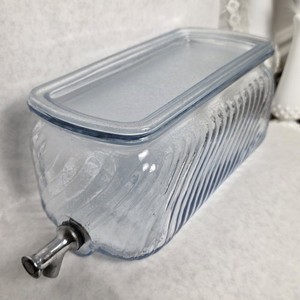 Vintage LE Smith Glass Refrigerator Water Dispenser UV Glow - 1.25 Gal Untested