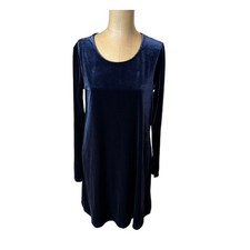 NWT! Gap Long Sleeve Blue Velvet Dress Size Small Holiday Party