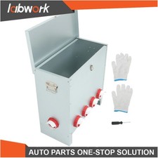 Labwork 10 Port Metal Chicken Feeder No Waste 85-120LBS Automatic Poultry Feeder