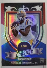 2021 Panini Prizm Draft Picks Crusade Terrace Marshall Jr #180 Red White Blue RC
