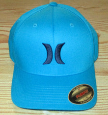 MENS HURLEY TURQUOISE BLUE HAT FLEX FIT FITTED CAP SIZE L/XL