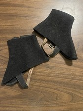 Victorian Wool 4 Button Spats Gray Boot Shoe Ankle Covers