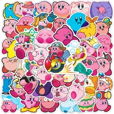 Kirby Stickers 50 Pack Set 2 Inch Average Size Super Mario Smash Brothers  - US