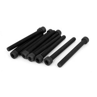 10Stk M8X80Mm Schwarz 12.9 Legierung Stahl Hex Sockel Kopf Kappe Schraube Bolzen